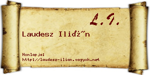 Laudesz Ilián névjegykártya